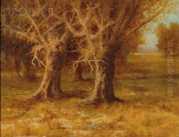 Brother Oaks Oil Painting by Ralph Davidson Miller