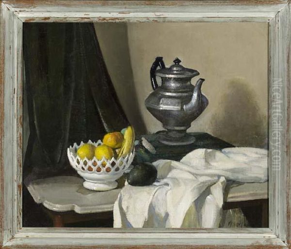 Still Life With Avocado Oil Painting by Richard Emile Miller