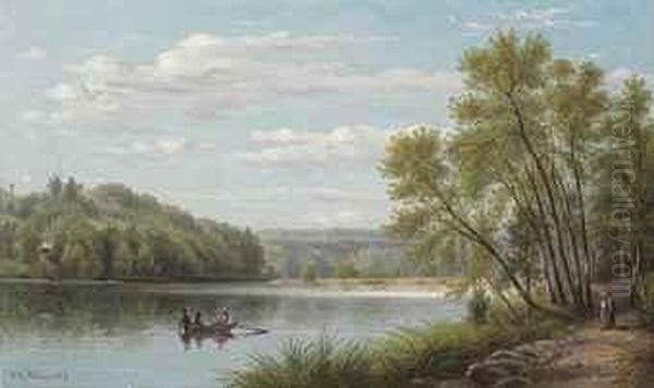 On The Croton River, Sing Sing, New York Oil Painting by William Rickarby Miller