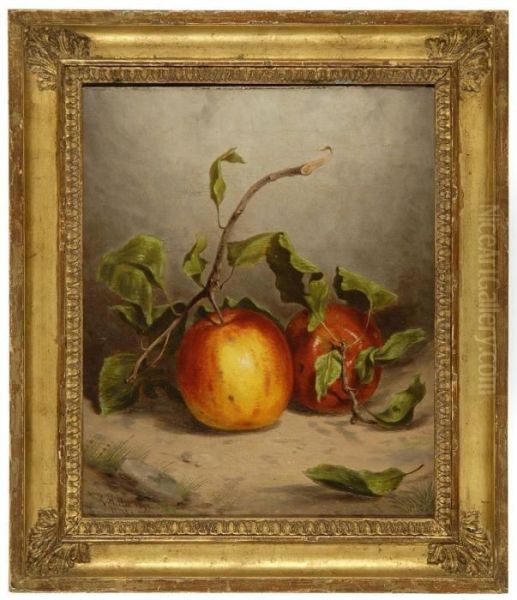 Still Life With Apples Oil Painting by William Rickarby Miller