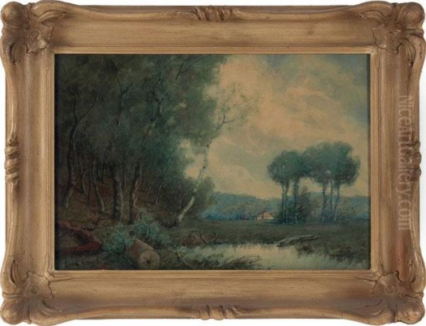 Edge Of The Forest Oil Painting by Royal Hill Milleson