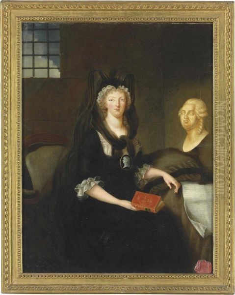 Portrait Of Marie Antoinette, Queen Of France Oil Painting by Anne-Flore Millet