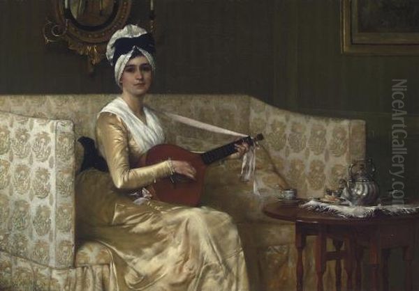 Portrait Of Mrs. Millet Oil Painting by Francis Davis Millet