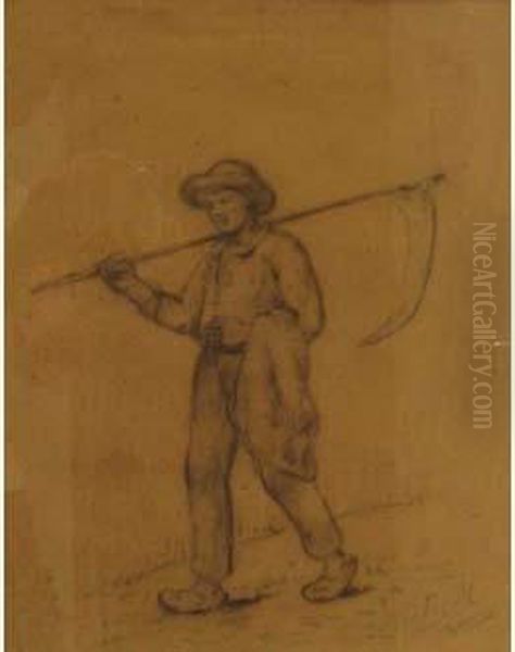 Le Faucheur Oil Painting by Jean-Francois Millet