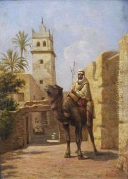 Homme Monte Sur Un Dromadaire Oil Painting by Joseph Million