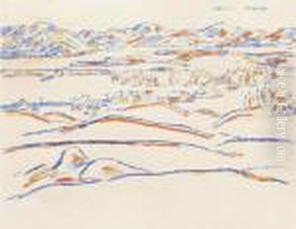 Lake Placid, Winter Sunset by David Brown Milne