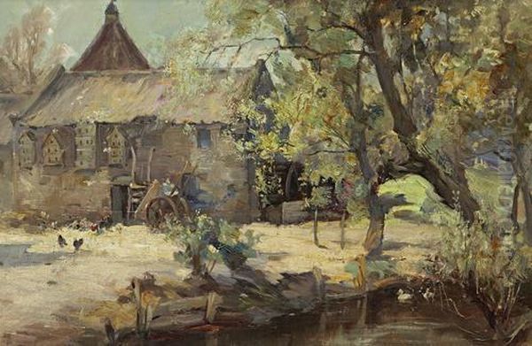 The Mill Pond Oil Painting by Joseph Milner