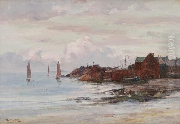 Sunset On The Fife Coast Oil Painting by Joseph Milner