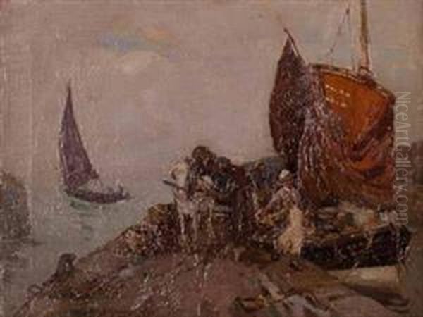 Pittenweem Oil Painting by William Watt Milne