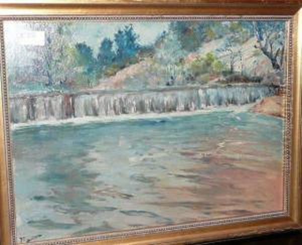 Cascade. Oil Painting by Joseph Milon