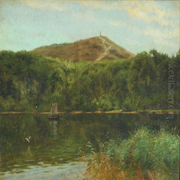 Scenery From Himmelbjerget Oil Painting by Carl Milton Jensen