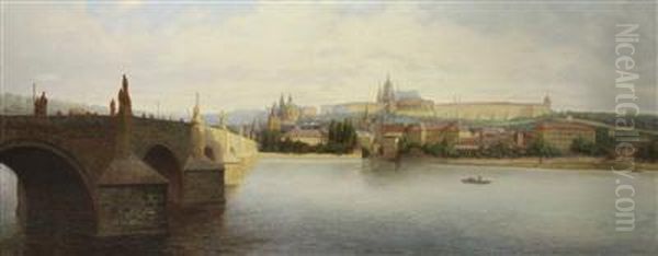 Panorama Des Hradschin Oil Painting by Jan Minarik