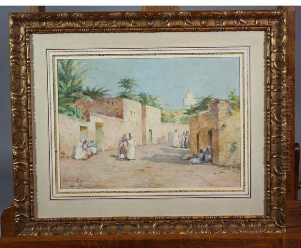 Le Vieux Biskra Oil Painting by Louis Emile Minet