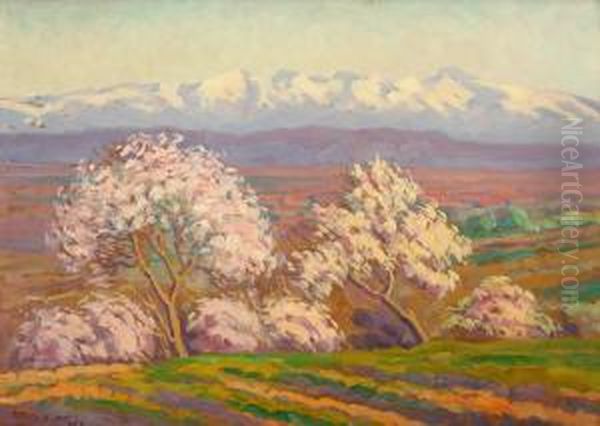 Spring Landscape Oil Painting by Cornel Minisan