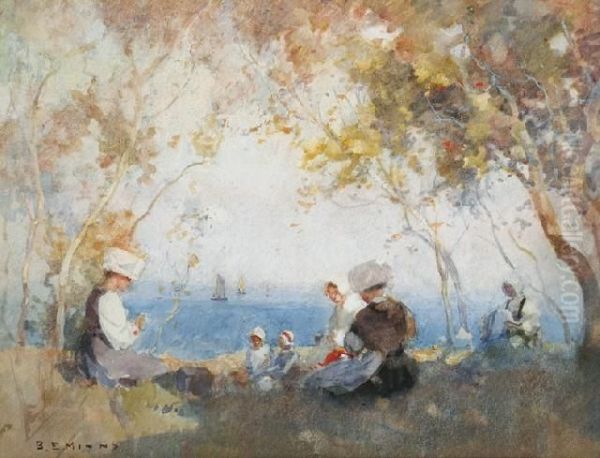 The Picnic Oil Painting by Benjamin Edwin Minns