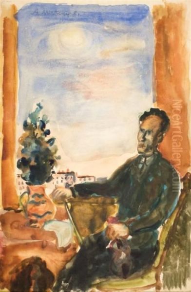 Self-portrait Oil Painting by Abraham Mintchine