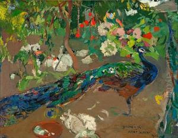 Jardin De L'aleixar Oil Painting by Joaquim Mir