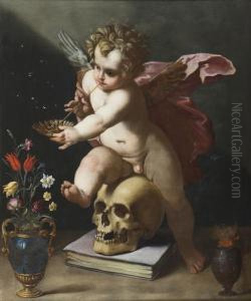 Vanitas Oil Painting by Luigi Miradori Il Genovesino