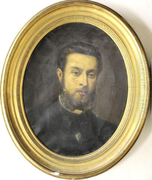 Retrato De Caballero Oil Painting by Francisco Miralles Galup