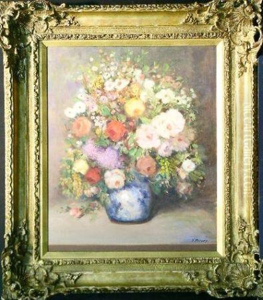 Floral Still Life Oil Painting by Samuel Mirsky