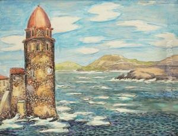 Eglise De Collioure Oil Painting by Jean Misceslas Peske