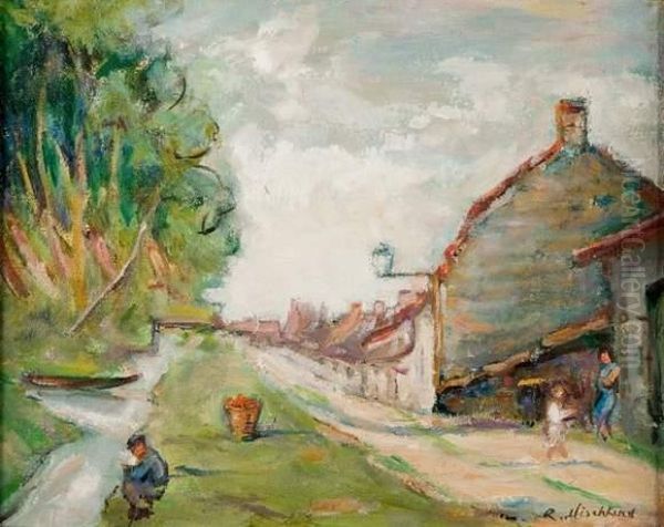 Village De La Somme Oil Painting by Raphael Mischkind