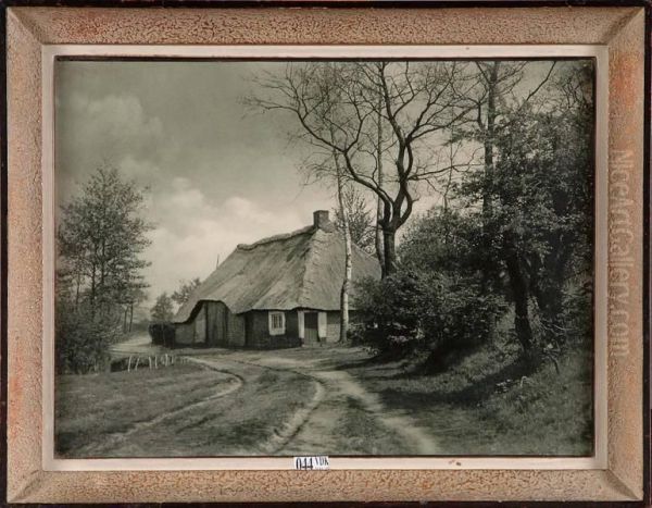 Chaumiere En Campine Oil Painting by Leonard Misonne