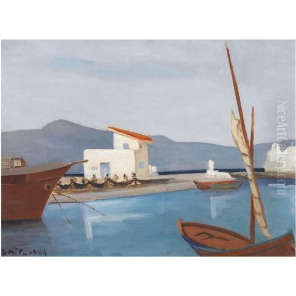 Aegina Oil Painting by Jean Mitarakis