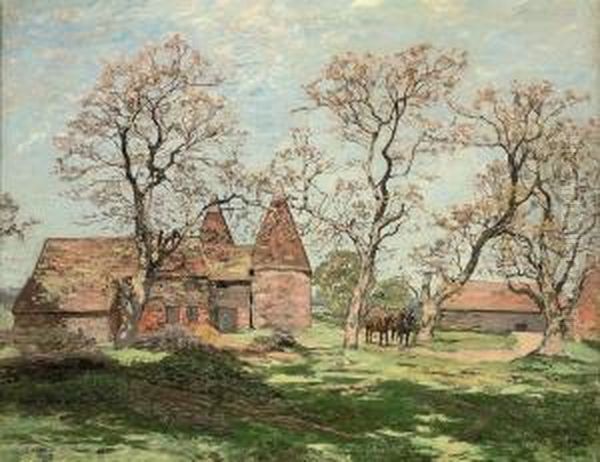 Oast Houses Oil Painting by Colin Gillespie Mitchell