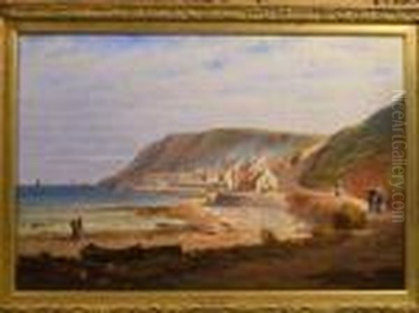 View Of Croule, Banffshire Oil Painting by John Mitchell