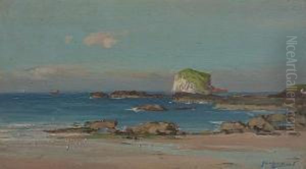 Bass Rock, Summer Oil Painting by John Campbell Mitchell