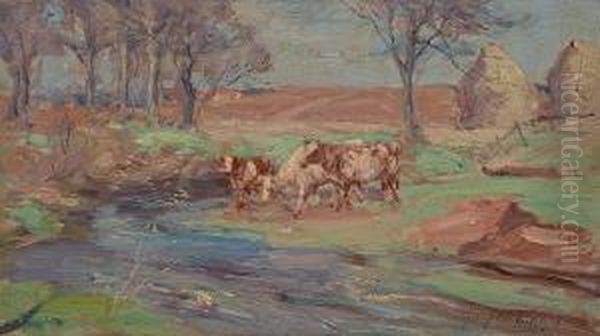 Spring Time Gogar Burn Oil Painting by John Campbell Mitchell