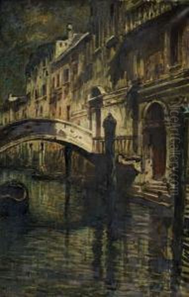 Venecia Oil Painting by Giuseppe Miti-Zanetti