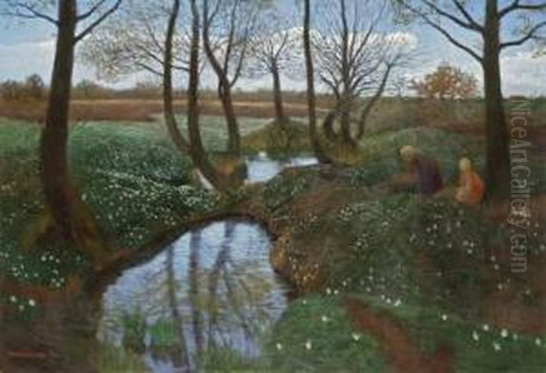 Vorfruhling Oil Painting by Otto Modersohn