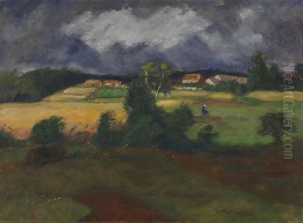 Gewitterlandschaft (nach Dem Gewitter) Oil Painting by Otto Modersohn