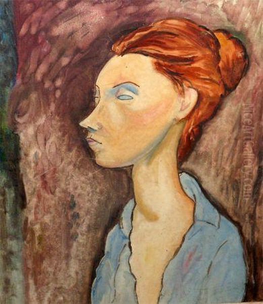 Portrait Of A Lady Oil Painting by Amedeo Modigliani