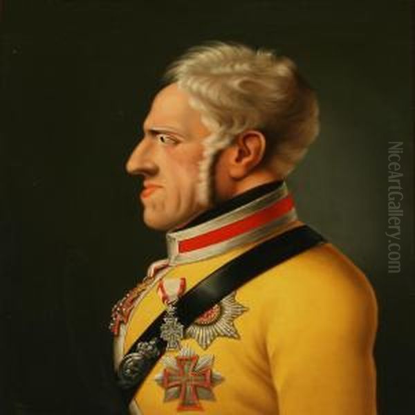 Portrait Of Frederik Vi Of Denmark Oil Painting by Niels Moe