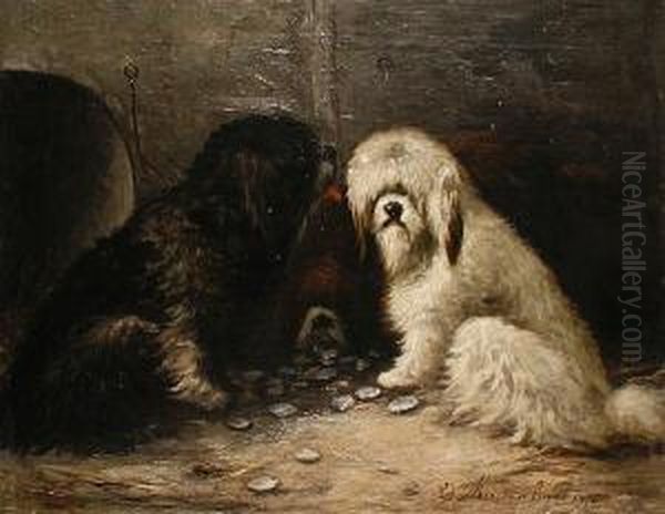 Three Of A Kind Oil Painting by Edward Moerenhout