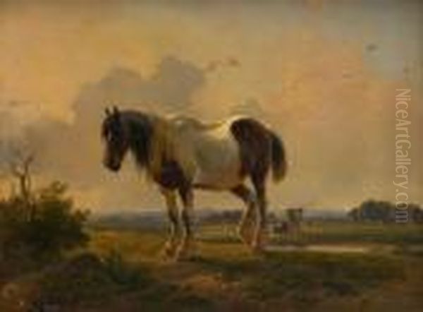 Cheval Sur Fond De Paysage Oil Painting by Edward Moerenhout