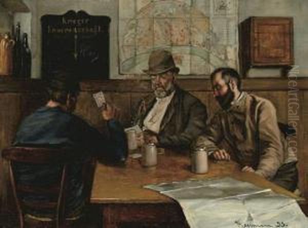 De Kaartspelers (1893)
Panneau Oil Painting by Jan Moerman