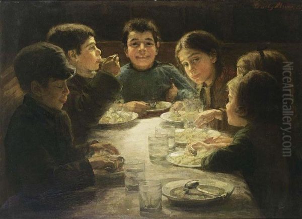 The Evening Meal Oil Painting by Wally Moes