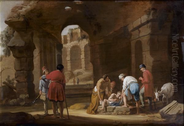 Joseph Et Ses Freres Oil Painting by Claes Cornelisz Moeyaert