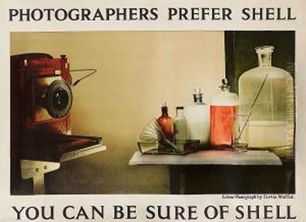 Photographers Prefer Shell - You Can Be Sure Of Shell Oil Painting by Curtis Moffat