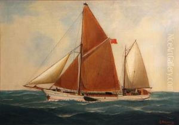 The Hetty At Sea Oil Painting by John Henry Mohrmann