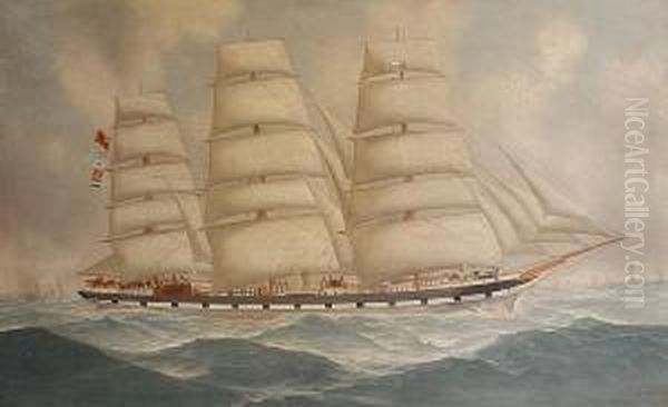 The 'airlie' At Sea Oil Painting by John Henry Mohrmann