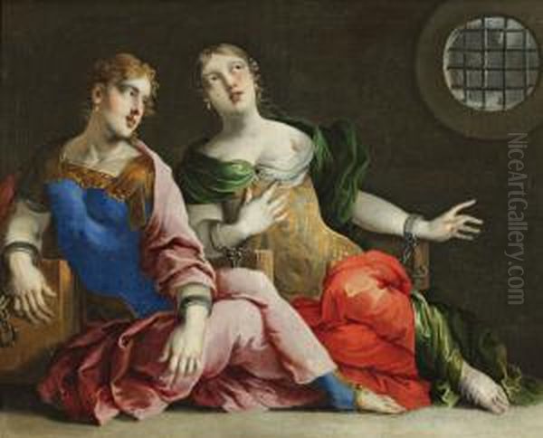 Theagene Et Chariclee En Prison Oil Painting by Isaac Moillon