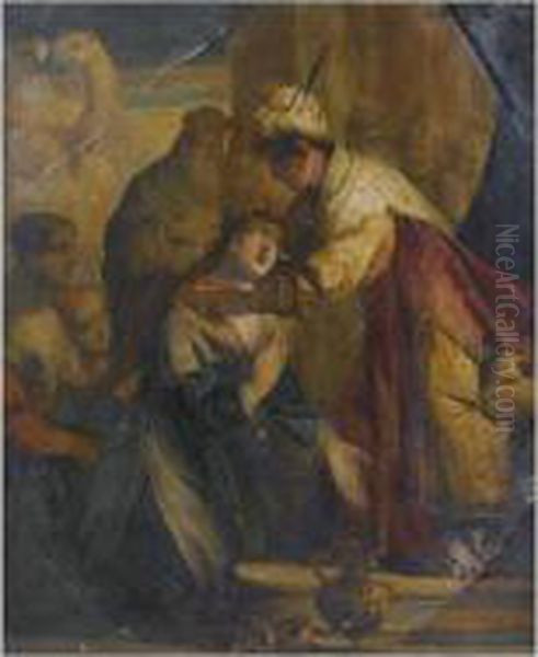 Salomon Et La Reine De Saba Oil Painting by Isaac Moillon