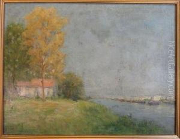 Bord De Riviere Oil Painting by Maurice Moisset