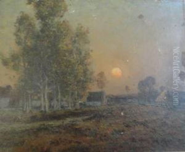 Coucher De Soleil Oil Painting by Maurice Moisset