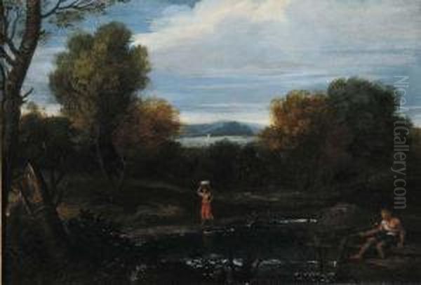 Paesaggio Oil Painting by Pier Francesco Mola